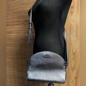METALLIC SILVER LEATHER KATE SPADE CROSSBODY